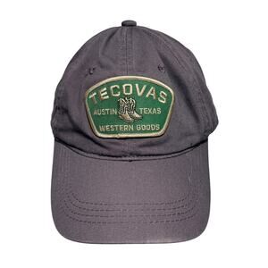 Tecovas Boots Strapback Hat Cap Gray Patch Austin Texas Cowboy Western Goods